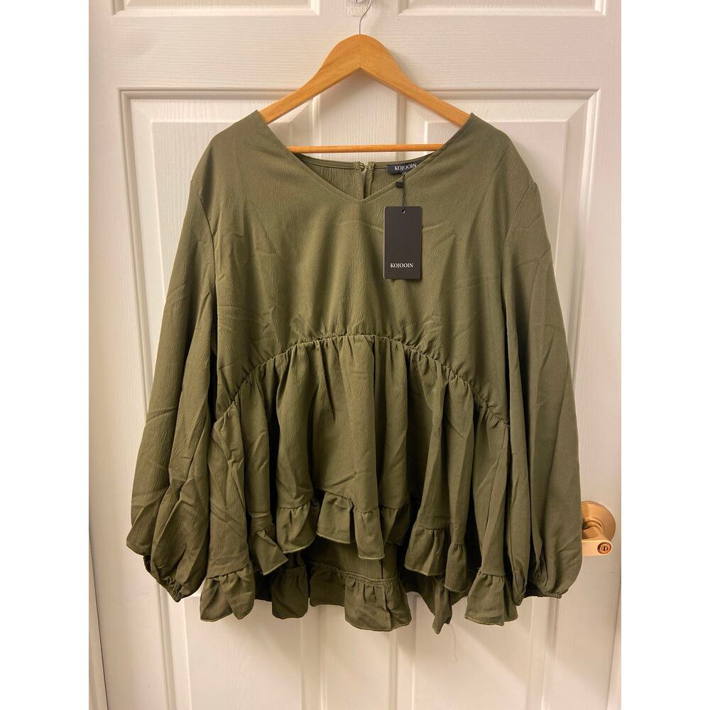 NWT Curvey Girl Ruffle Babydoll Top